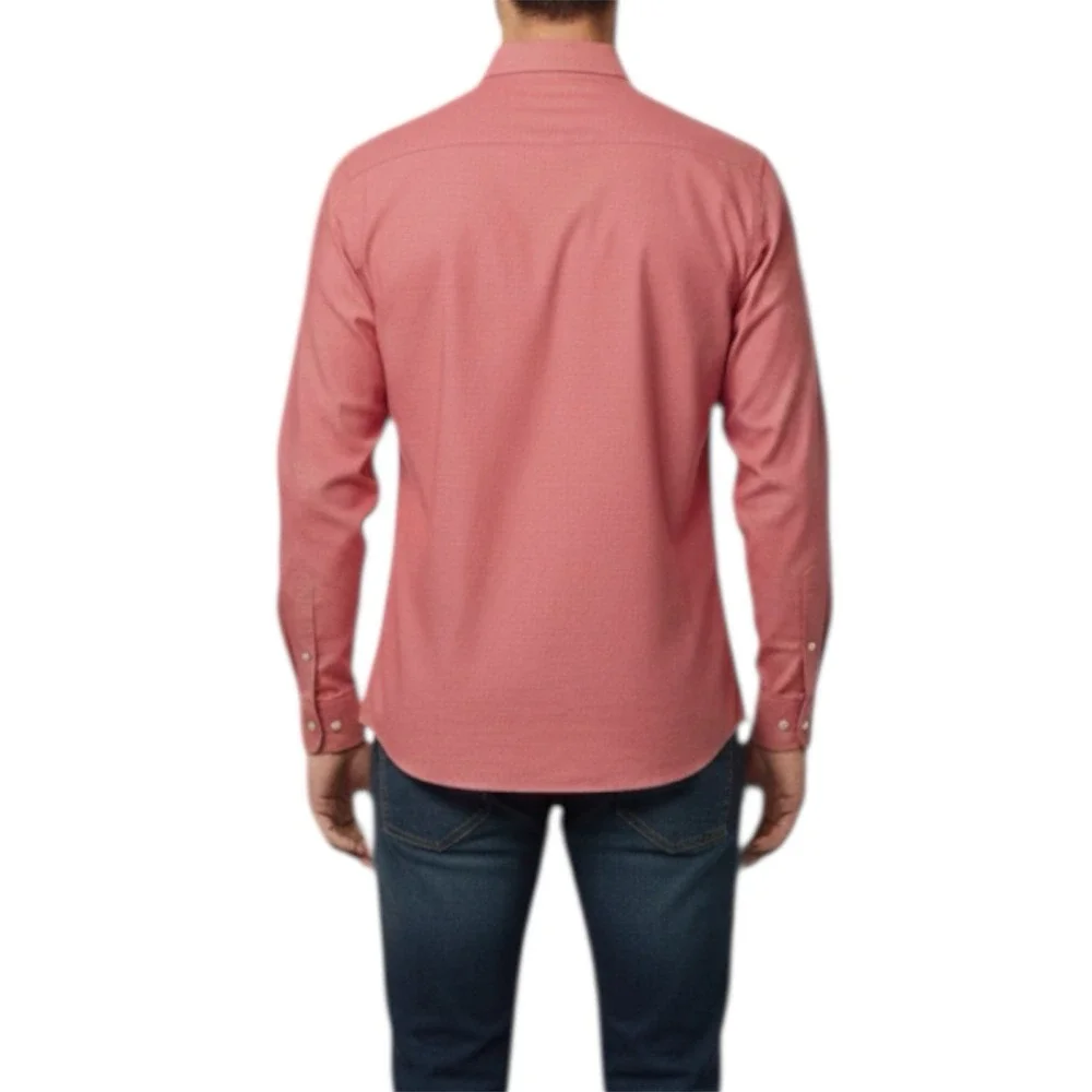 Tommy Hilfiger TheFlex Supima Ruby Button Shirt‎ Men Size 17 1/2 34-35 Slim Fit